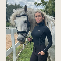 Black and Silver Riding Shirt