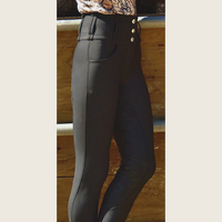 Black Silicone Grip Breeches with Belt Loops
