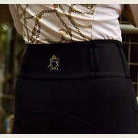 Black Silicone grip breeches with Belt Loops
