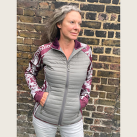 Silver and Burgundy Insulated Jacket