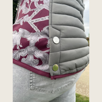 Silver and Burgundy Insulated Jacket