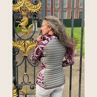 Silver and Burgundy Insulated Jacket