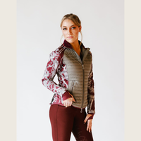Silver and Burgundy Insulated Jacket