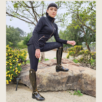 Black Silicone Grip Breeches with Belt Loops