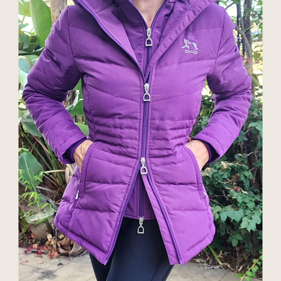 Purple Duck Down Riding Jacket – Dressage Queen Dream