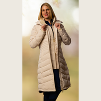 Cream Duck Down Riding Coat