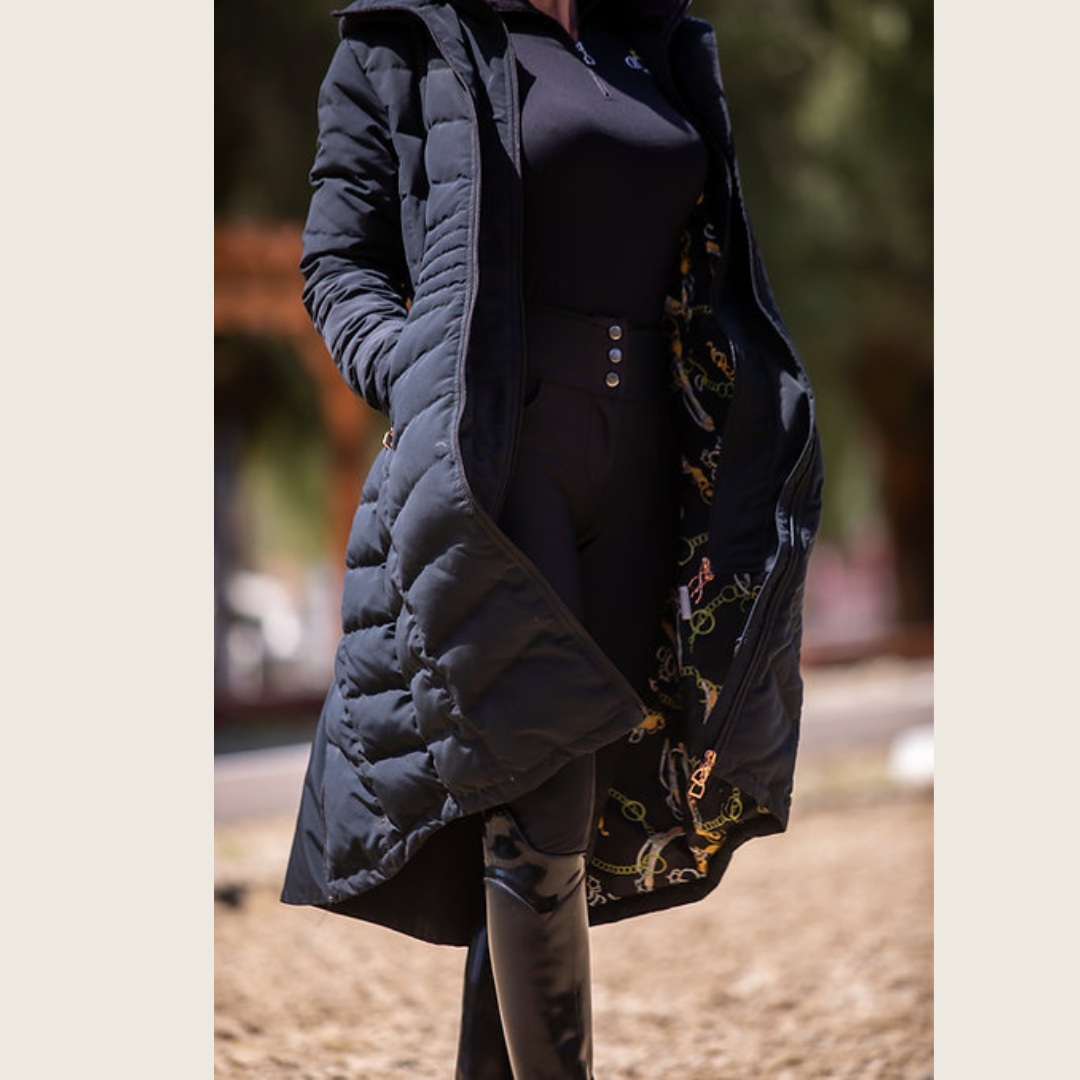 Black Duck Down Riding Coat Dressage Queen Dream