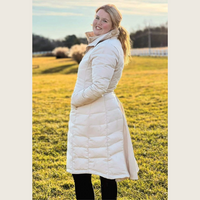 Cream Duck Down Riding Coat