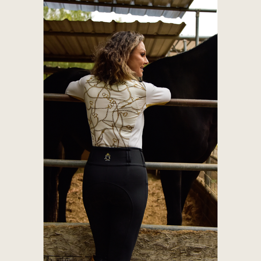 Black Silicone grip breeches with Belt Loops