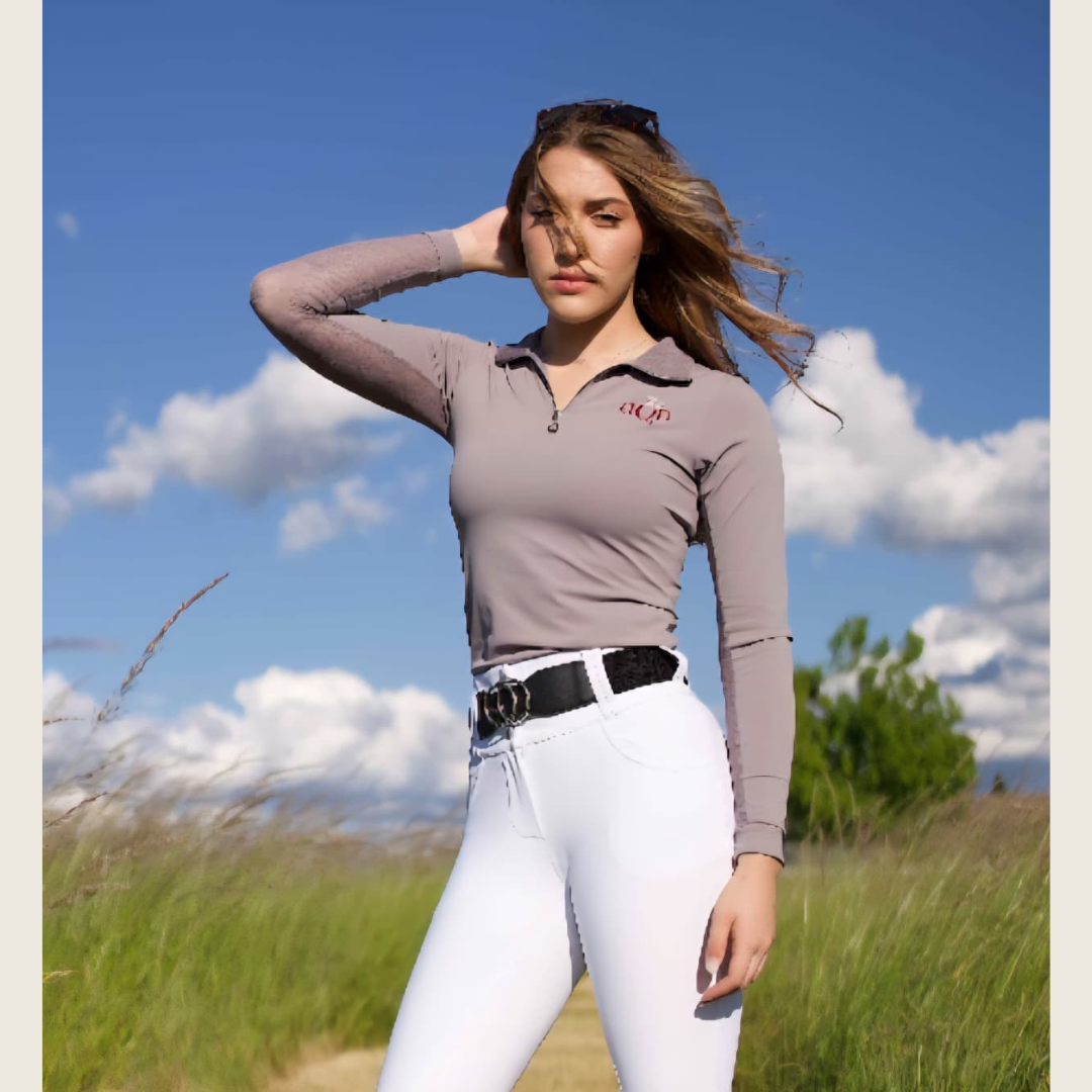 Lavender Grey Equestrian Riding Shirt – Dressage Queen Dream