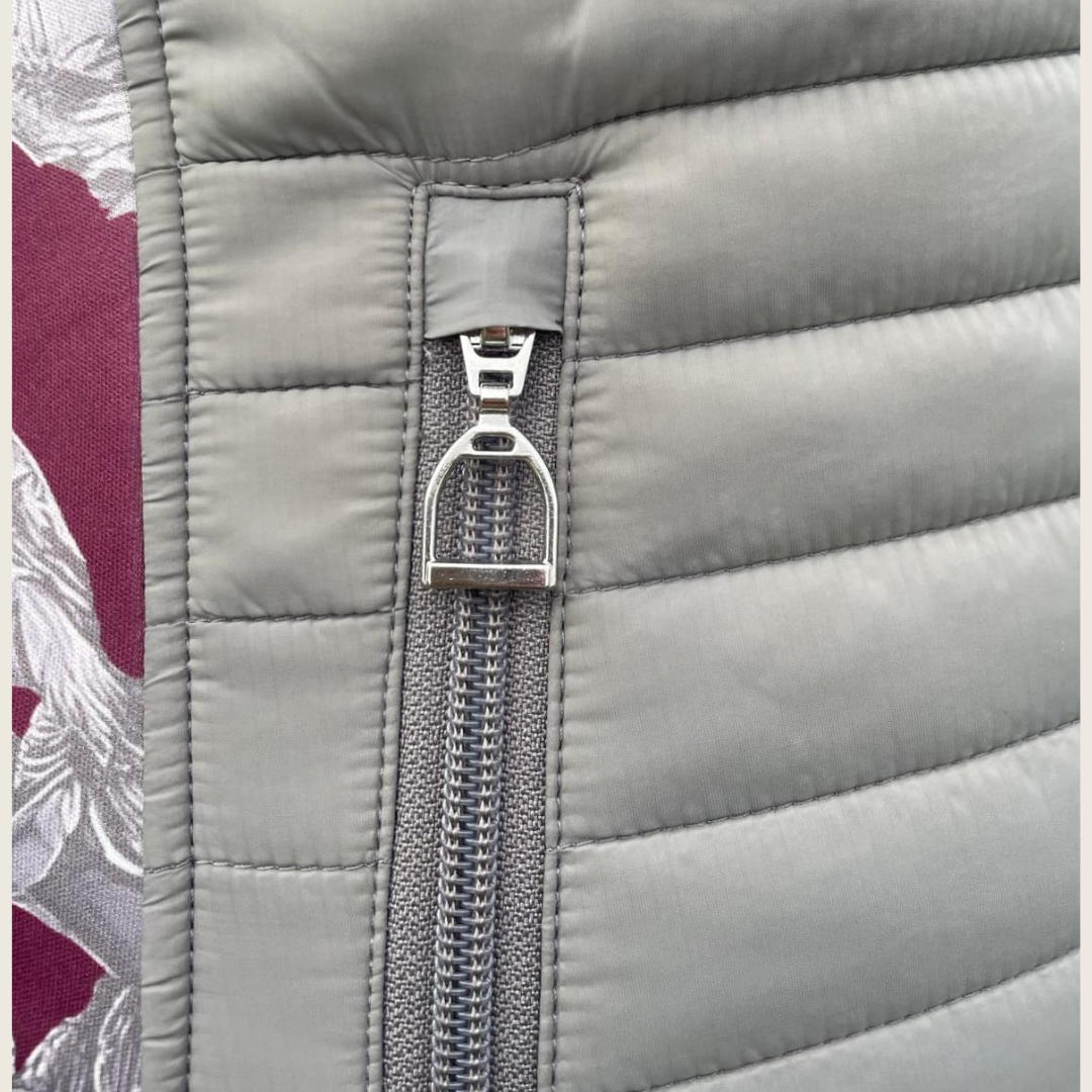 Silver and Burgundy Insulated Jacket