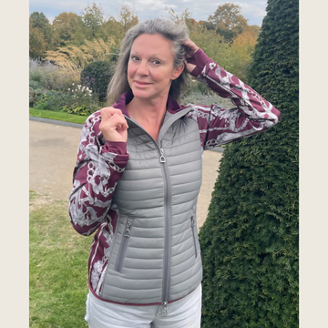 Silver and Burgundy Insulated Jacket