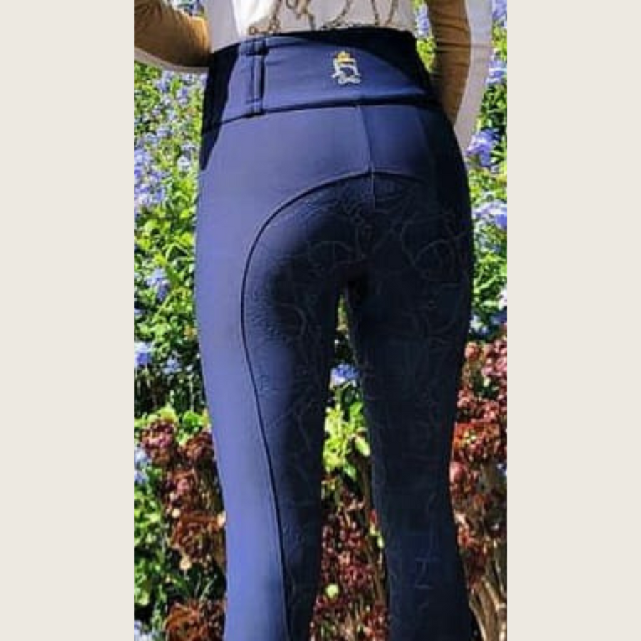 Navy Silicone grip breeches with Belt Loops