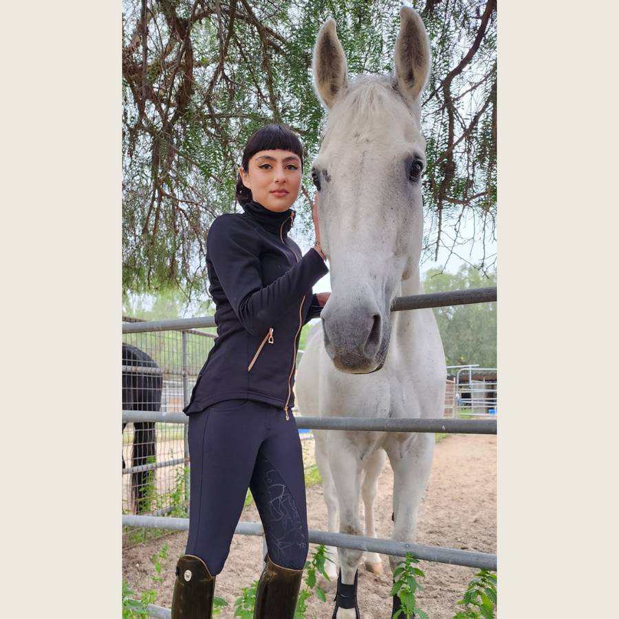 Black Silicone grip breeches with Belt Loops