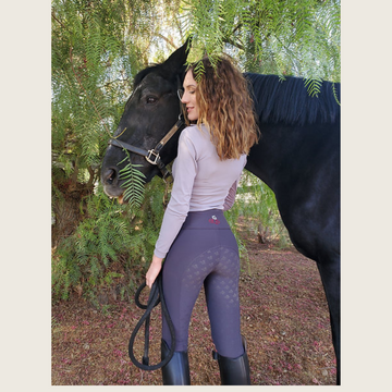 Heather Grey Silicone Grip Breeches - Vintage Collection