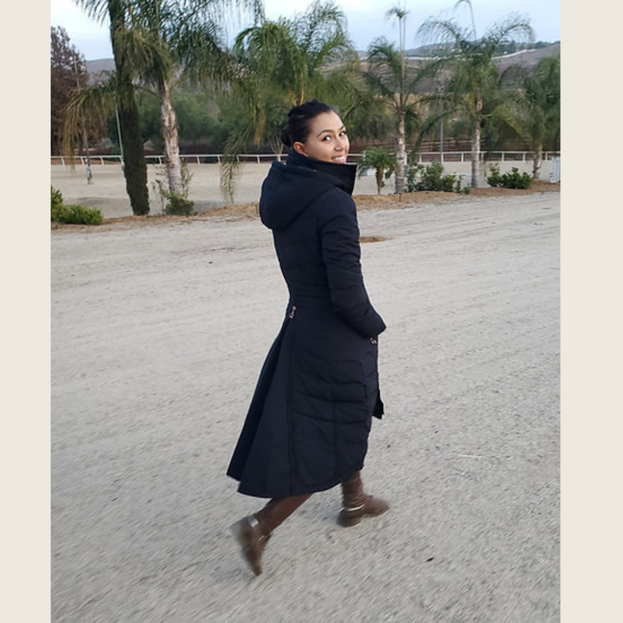 Black Duck Down Riding Coat