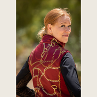 Burgundy Print Vest