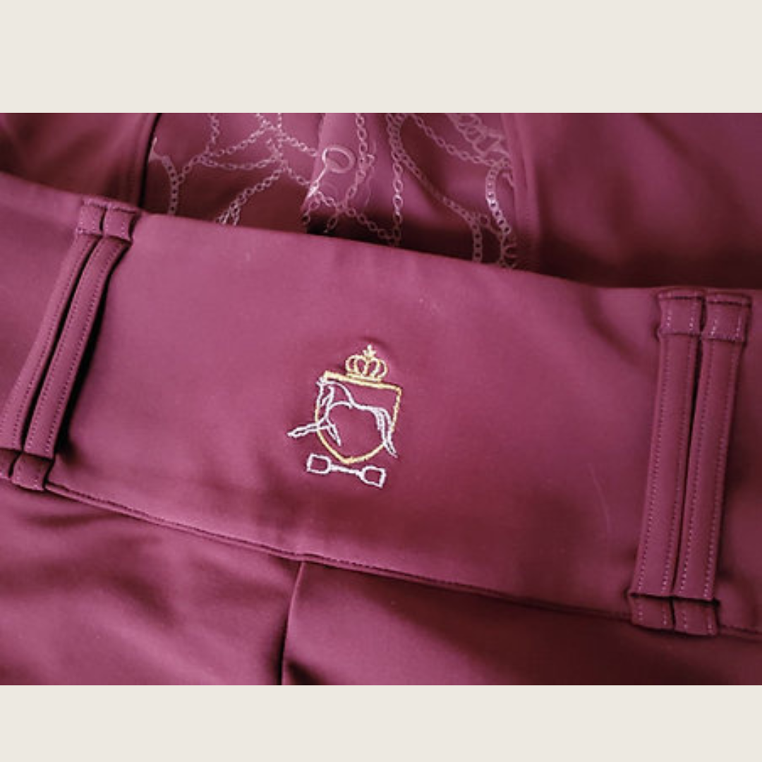 Burgundy Silicone grip breeches with Belt Loops