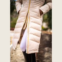 Cream Duck Down Riding Coat