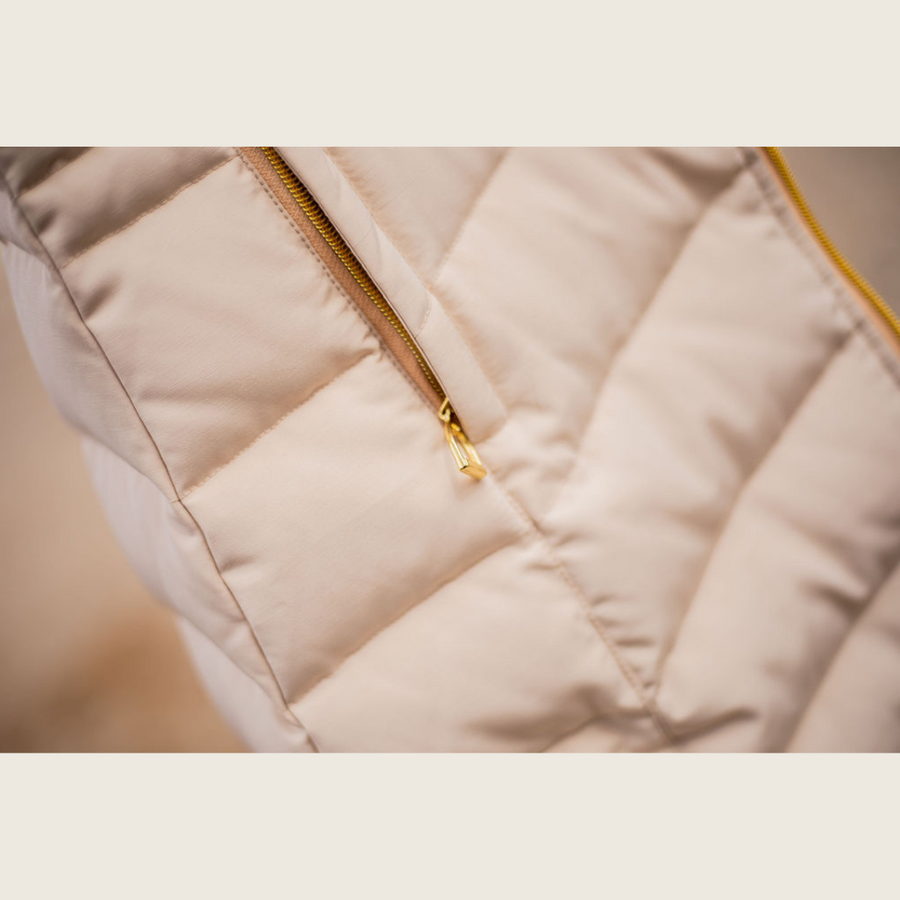 Cream Duck Down Riding Coat
