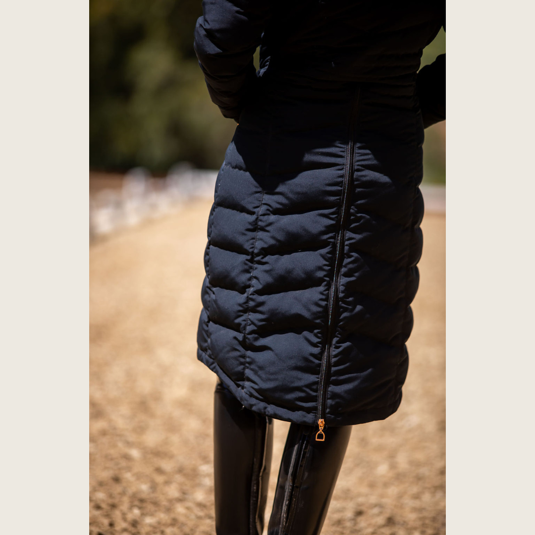 Black Duck Down Riding Coat