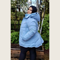 Ice Blue Duck Down Riding Jacket