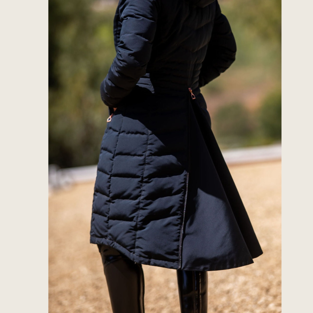 Black Duck Down Riding Coat